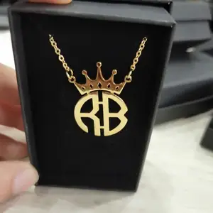 Мужское и женское ожерелье с короной DOREMI, индивидуальное ожерелье из нержавеющей стали