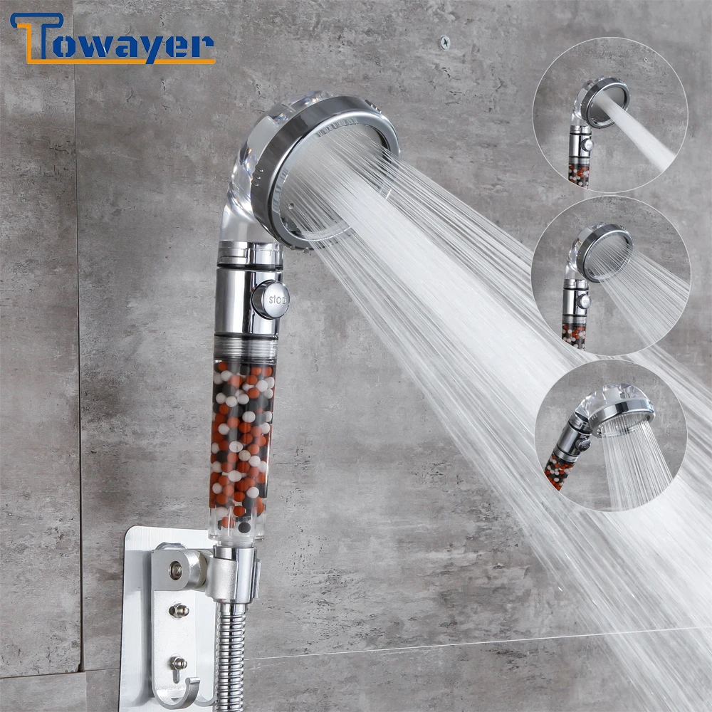 

Насадки для душа регулируемый 3 режима Насадки для душа ручной душ с функцией экономии воды под высоким давлением, на одной пуговице, чтобы о...