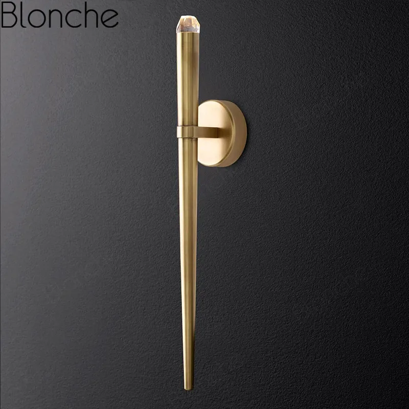 Светильник Настенный золотистый в стиле пост-модерн лампа индастриал