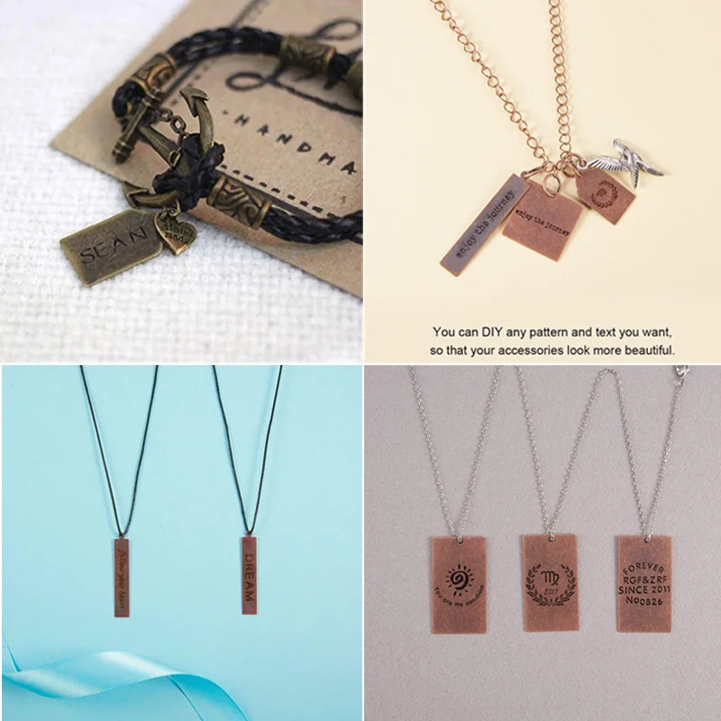 10 шт. красные медные/античные бронзовые металлические бирки медные Пустые