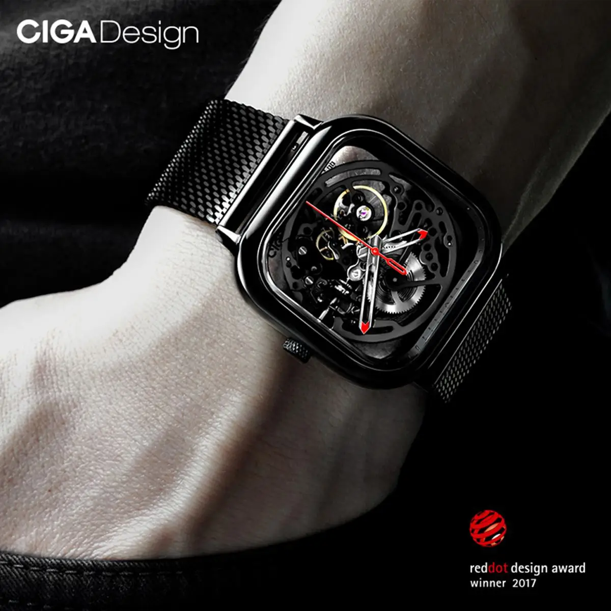Часы CIGA Design автоматические механические часы модные мужские квадратные