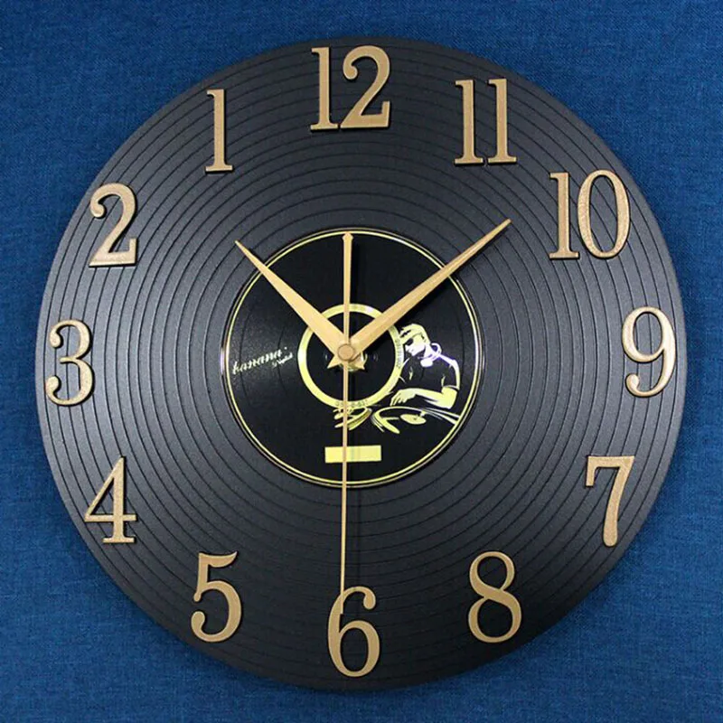 Часы настенные виниловые в стиле ретро креативные Виниловые украшения для