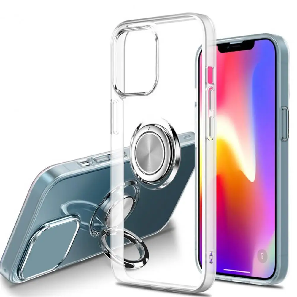 

Phone Case High Toughness Shock Resistant TPU Magnetic Back Ring Phone Protector for iPhone 13/13 Mini/13 Pro/13 Pro Max