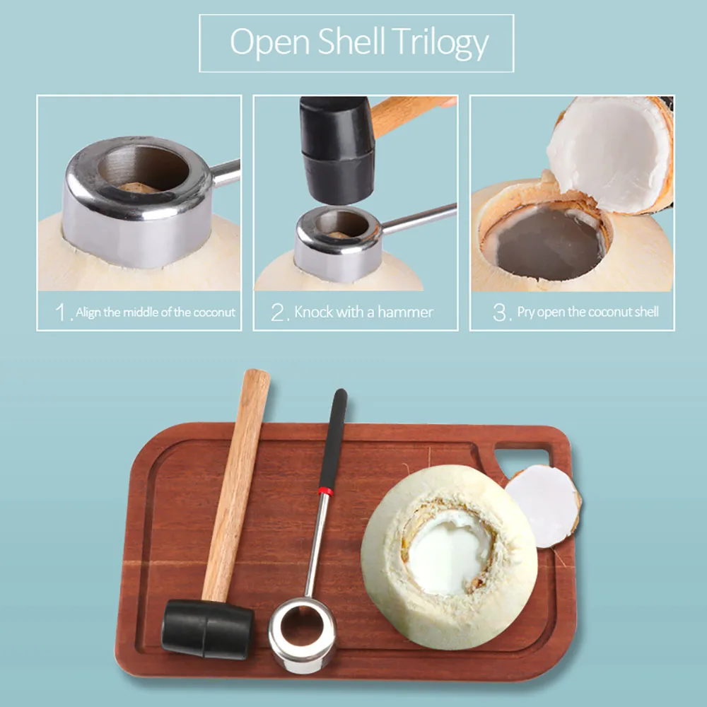 Высокое качество открывалка для кокоса Инструменты пищевой нержавеющей стали с