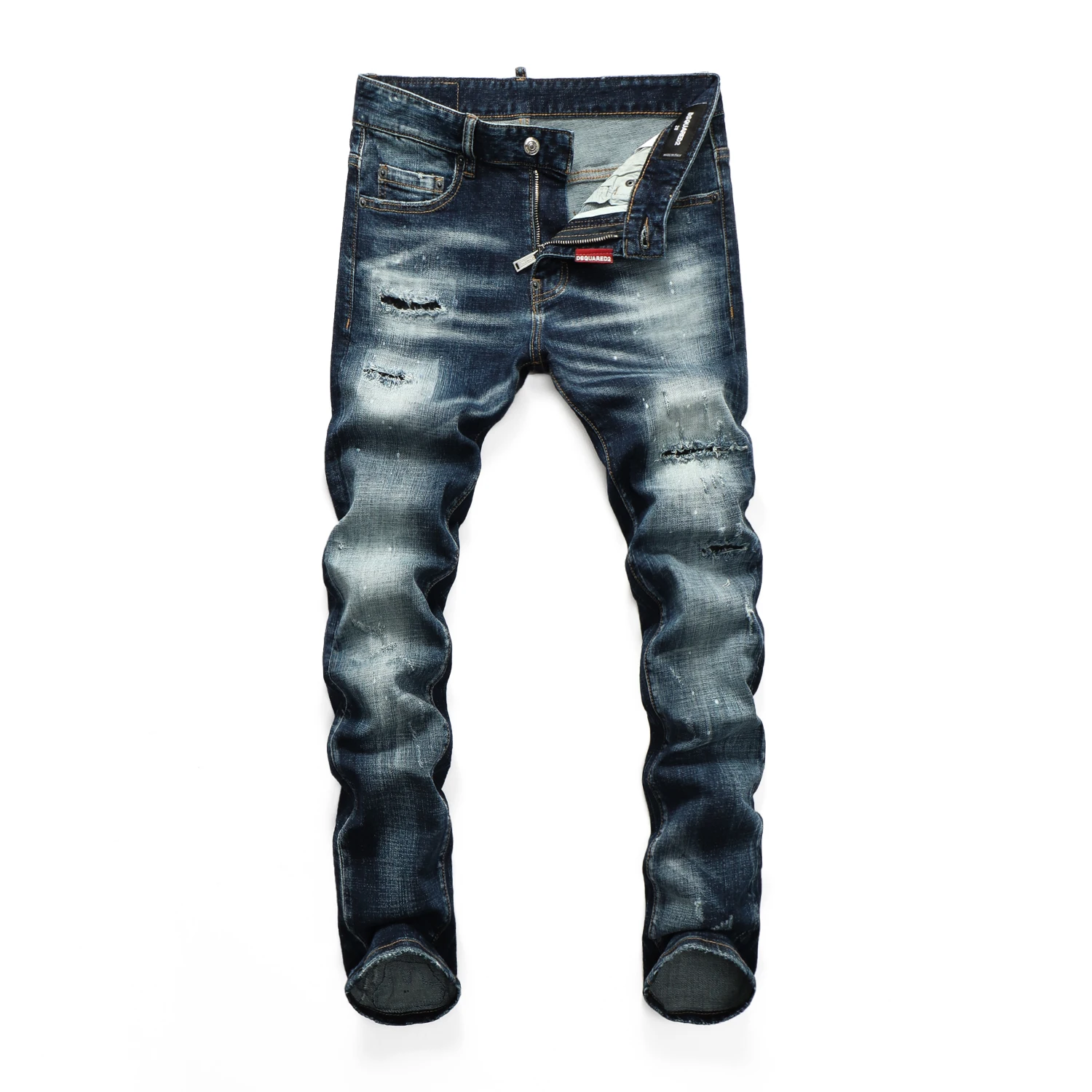 

Узкие мужские джинсы Dsquared2, облегающие эластичные деловые брюки с итальянским орлом, классические стильные зимние хлопковые джинсы, джинсо...