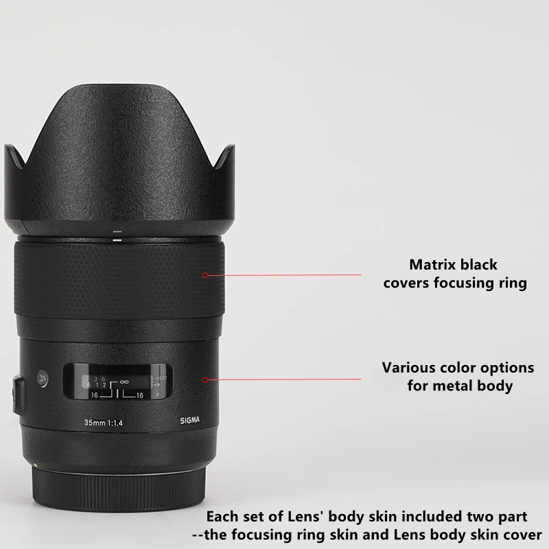 Виниловая наклейка для объектива Sigma 35-1 4 35 мм f/1 DG HSM Art Canon EF Высококачественная