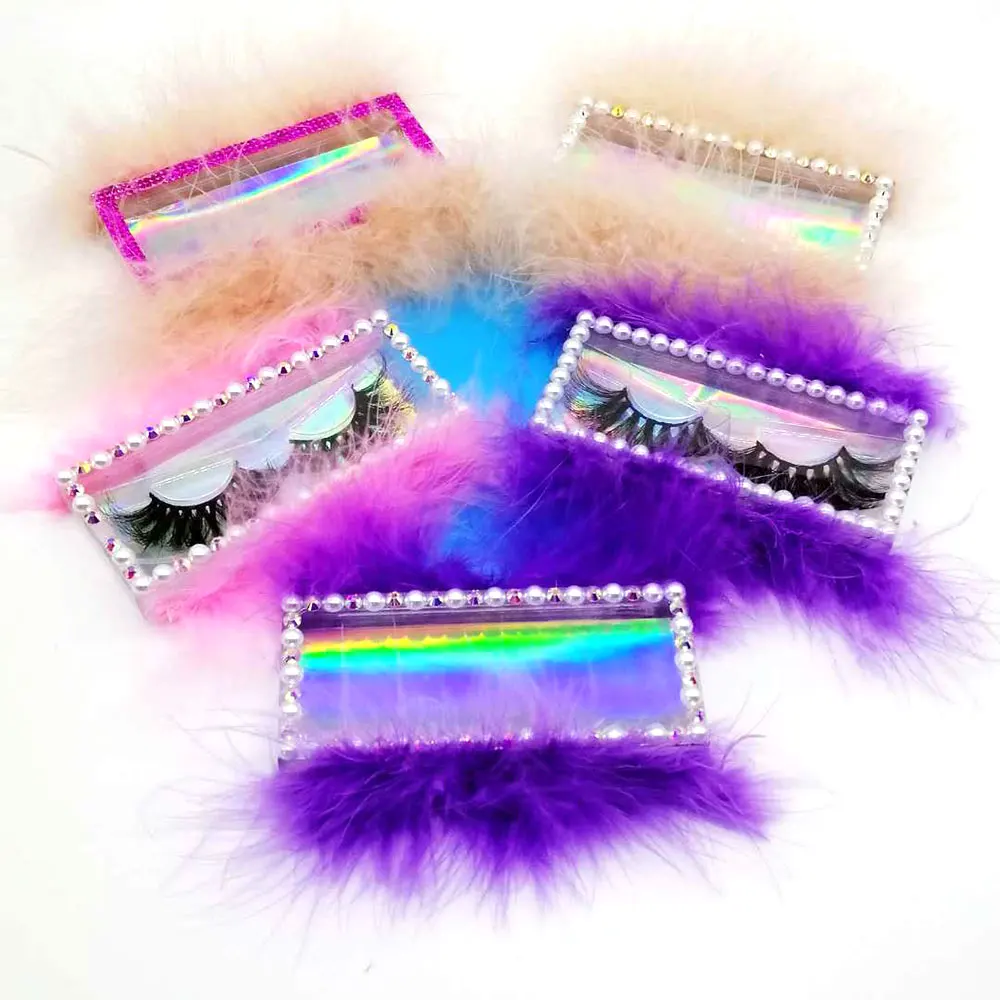 Цветные ресницы упаковочная коробка пустые пластиковая посылка все прозрачные