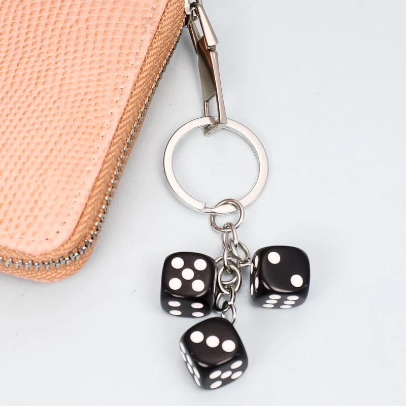 

1Piece Personality Removable Resin Dice3 combinationGame Bag Keychains Unique Trinket Multi-color Keychain Key Chain Keyring