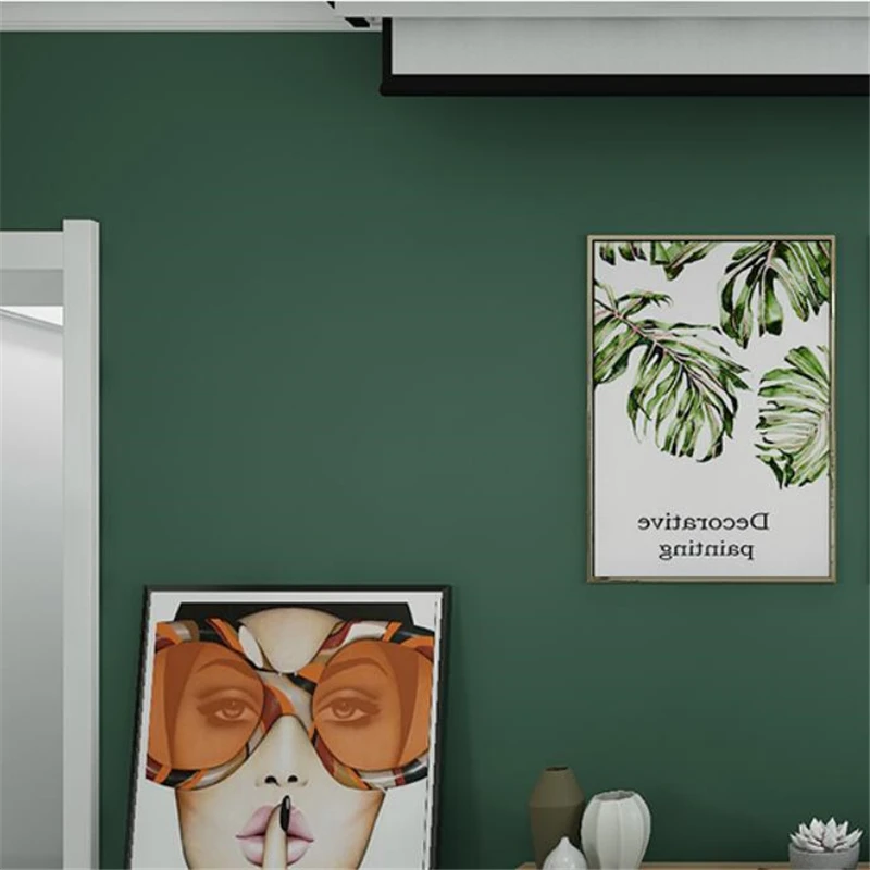 Обои для гостиной спальни светло-серые зеленые маленькие свежие Чистый пигмент |