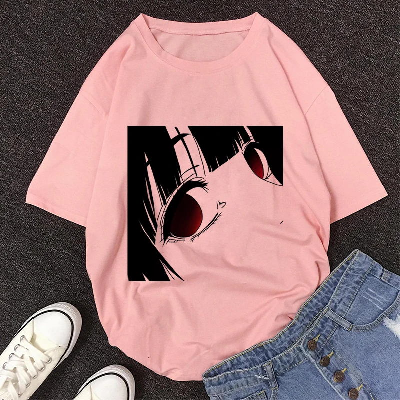 

Japanese Anime Style Graphic Print T-shirt Women Cartoon Kawaii Girl White Tops Tshirt Harajuku Aesthetic O Neck Female T Shirt