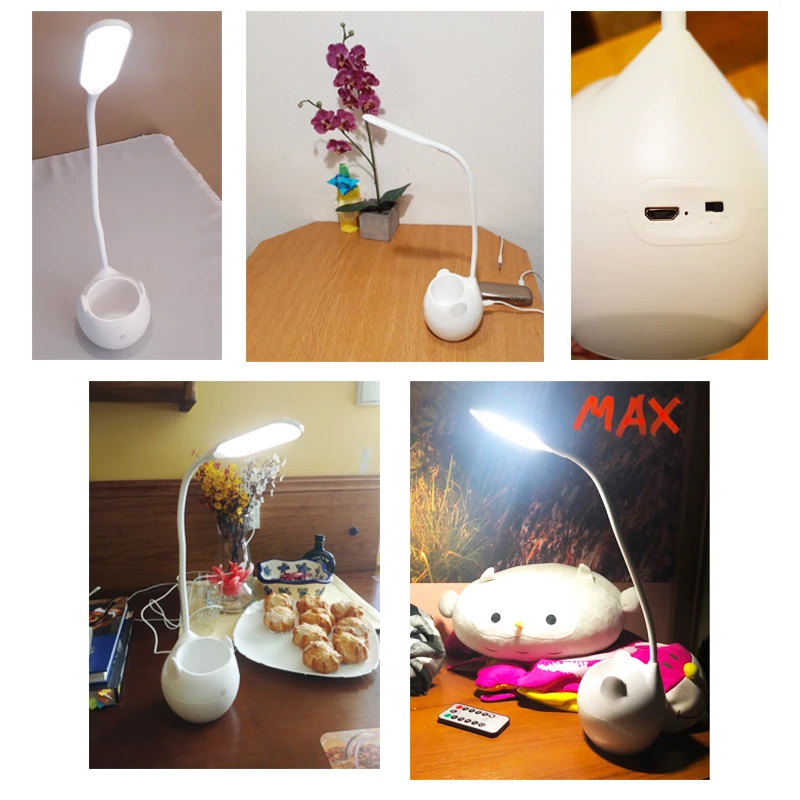 

Table Lamp Led USB Rechargeable Desk Lamp Eye Protection Learning Children Bedroom Bedside Lamp Battery 3500mAh