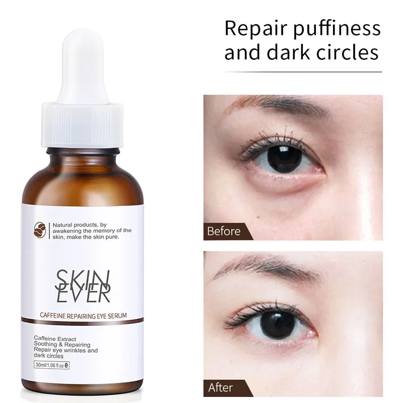 

Caffeine Eye Repair Serum Improve Dark Circle Eye Bag Dry Fade Fine Lines Puffiness Moisturizing Brightting Firming Eye Essence