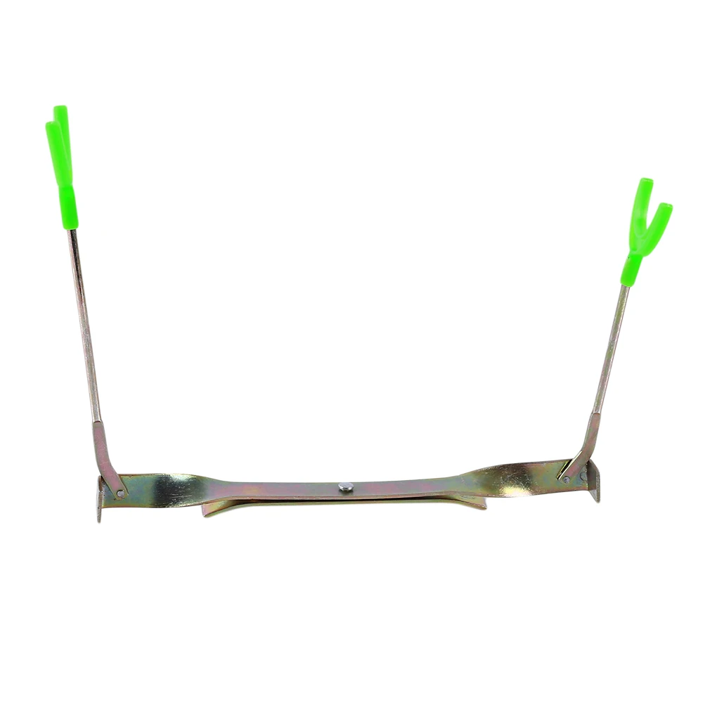 

Metal Ice Fishing Rod Bracket Portable Foldable Outdoor Fish Rod Holder Dual Head Adjustable Support Fishing Tackle