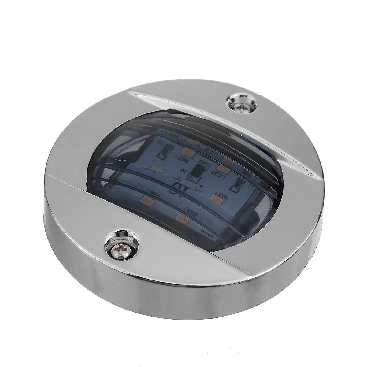

4x/1x Marine Boat Transom LED Stern Light Round Stainless Steel Warm White/White/Blue LED Tail Lamp Yacht Accessory Waterproof