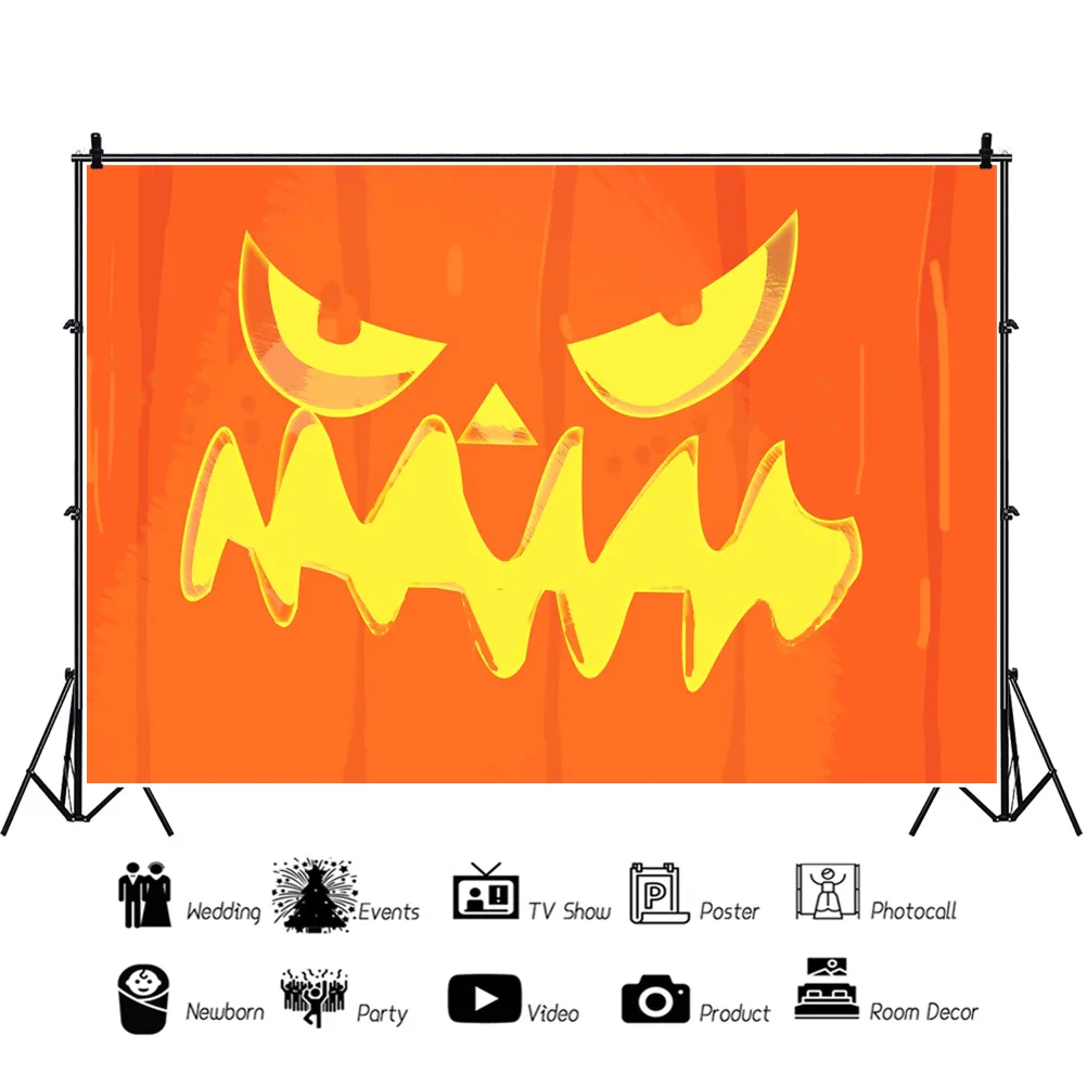 

Фон для студийной портретной фотосъемки с изображением тыквы замка ведьмы Хэллоуина вечевечерние НКИ Декорации для фото фон для видео