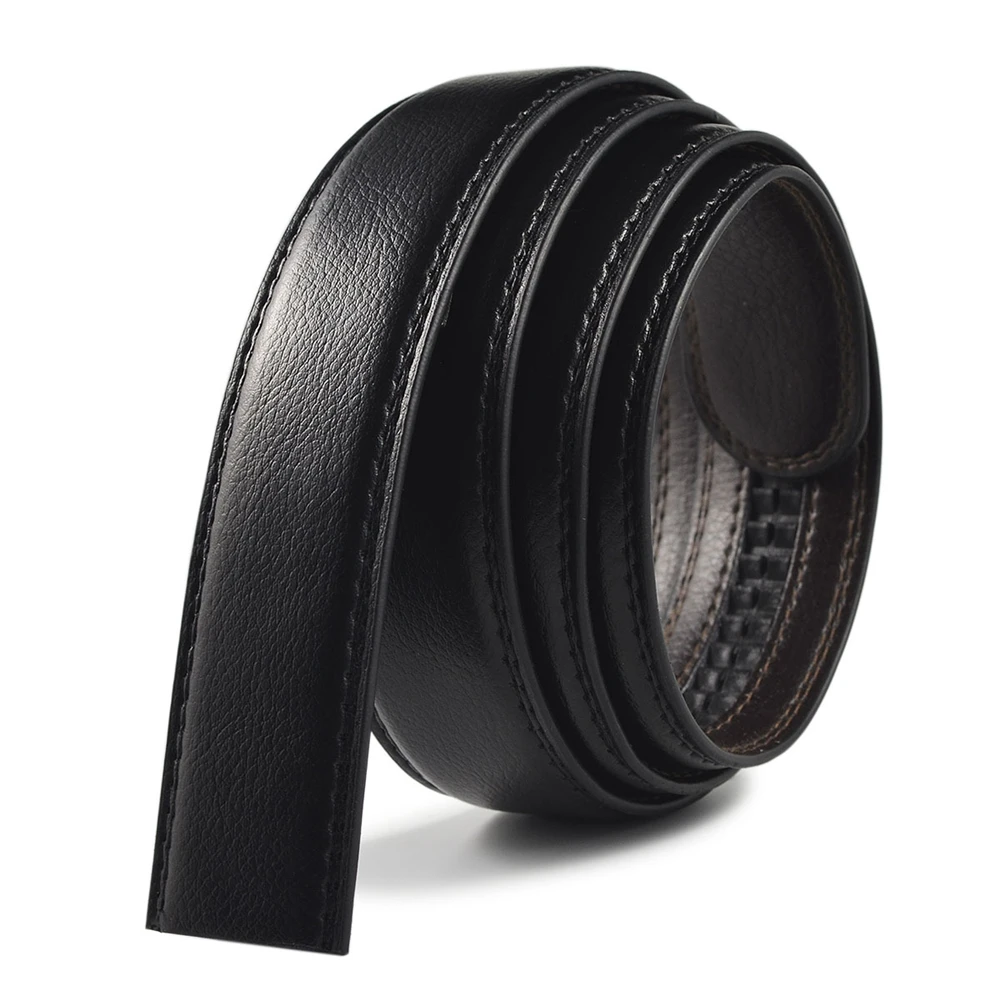 Ремень мужской кожаный без пряжки роскошный пояс с автоматической лентой