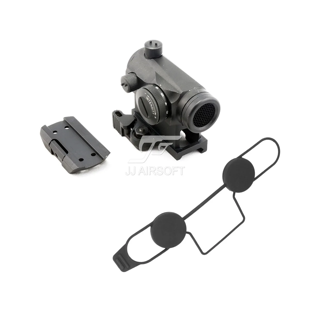 JJ Airsoft Micro 1x24 красная точка с креплением QD Riser низкое крепление & Killflash / Kill Flash