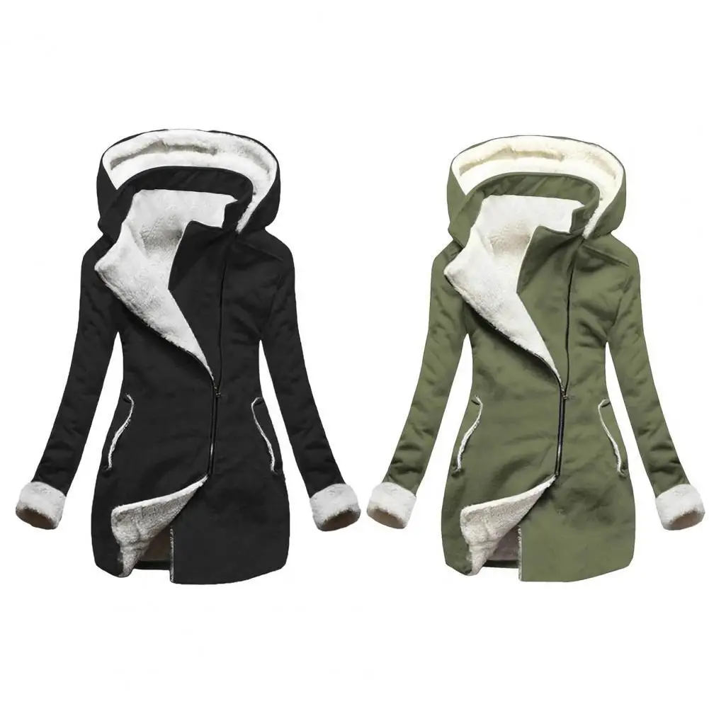 

Хлопковое пальто, Длинная зимняя куртка, зимнее пальто с флисовой подкладкой и капюшоном