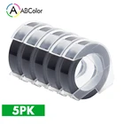 5 шт Черный 3D тиснение кассета для DYMO 3D Пластик тиснение запечатанных лент 9 мм для DYMO Motex E-101 E-202 E-303 ручной принтеры этикеток