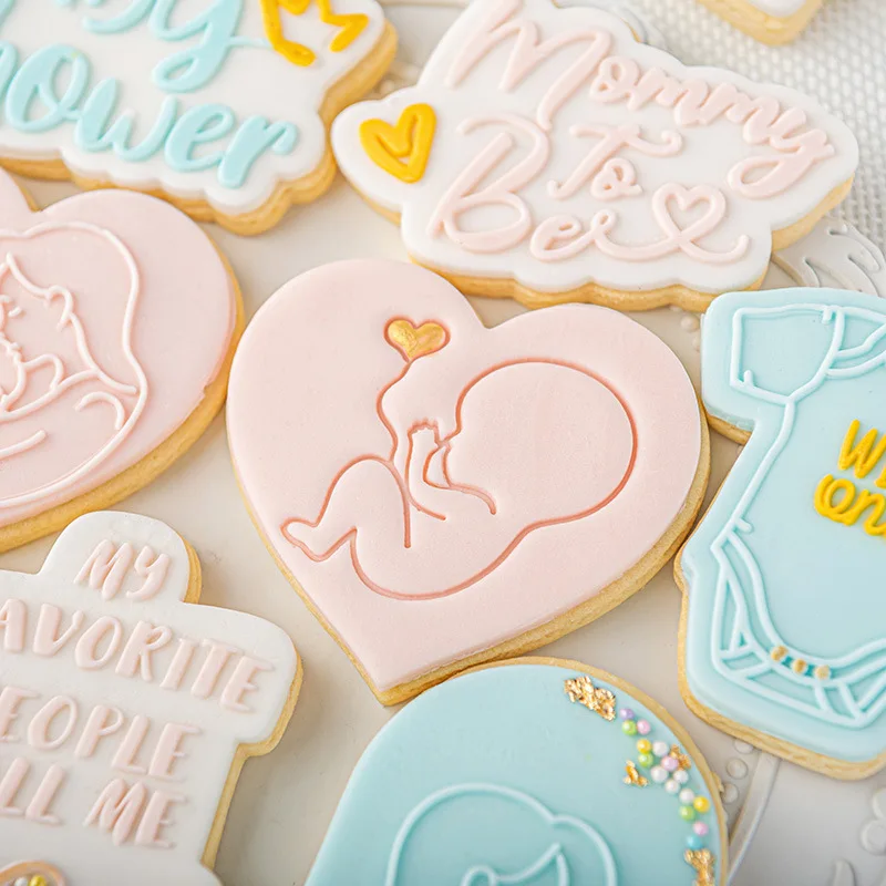 2 шт./компл. Baby Shower Mommy To Be акриловый резак для печенья обратный штамп конфетница