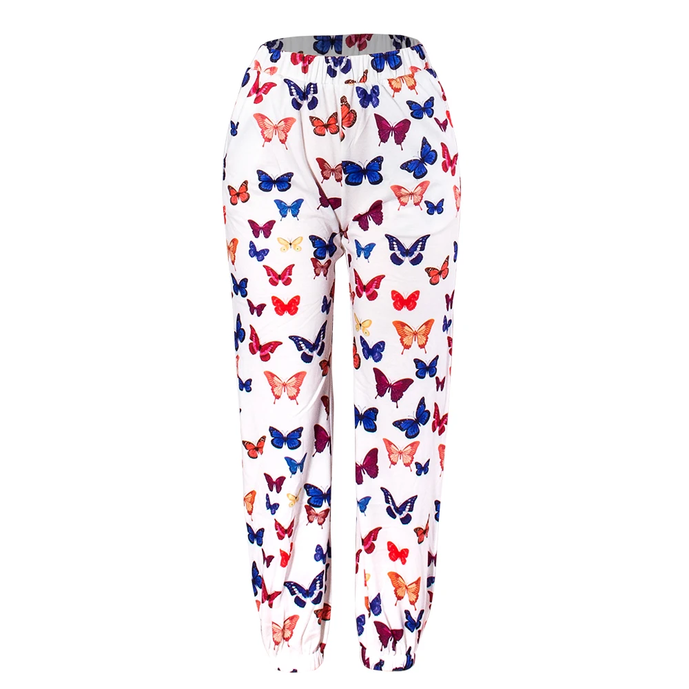 

Women Butterfly Print Workout Sweatpants Outdoor Sport Jogger Jogging Pants