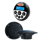Морской стереоприемник с Bluetooth, аудиосистема, радио, FM, AM, MP3-плеер + 4-дюймовый Водонепроницаемый морской динамик для UTV, ATV, лодки, мотоцикла