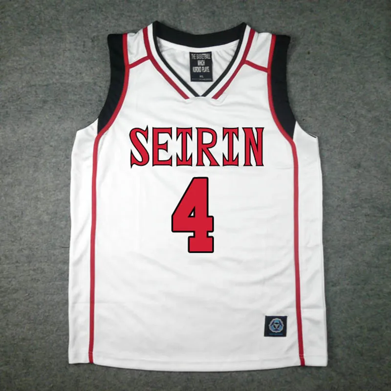 

Anime Kuroko No Basuke SEIRIN Hyuga Junpei 4# Basketball Jersey Cosplay Style 2