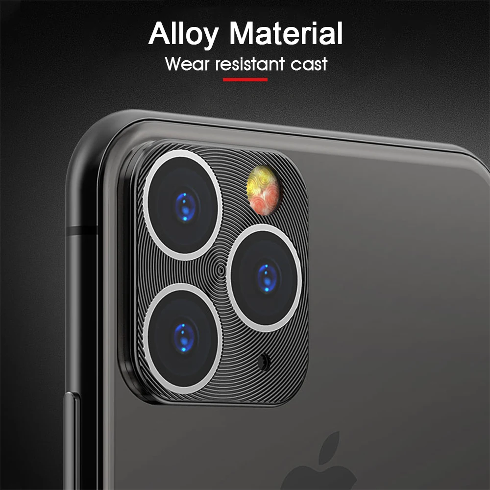 Роскошный защитный металлический чехол для задней камеры с кольцом apple iphone XS 11 Pro