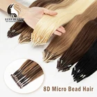 Наращивание волос из микробусин 8D, силиконовые нано-кольца, невидимые миниатюрные силиконовые бусины, простота установки, черные коричневые светлые человеческие волосы