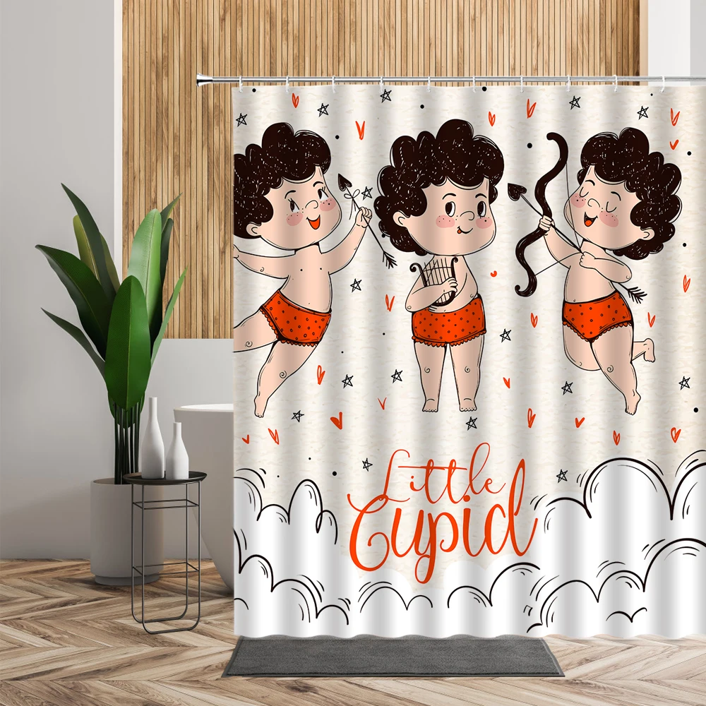 Занавеска для душа с принтом кота декоративный комплект из водонепроницаемой