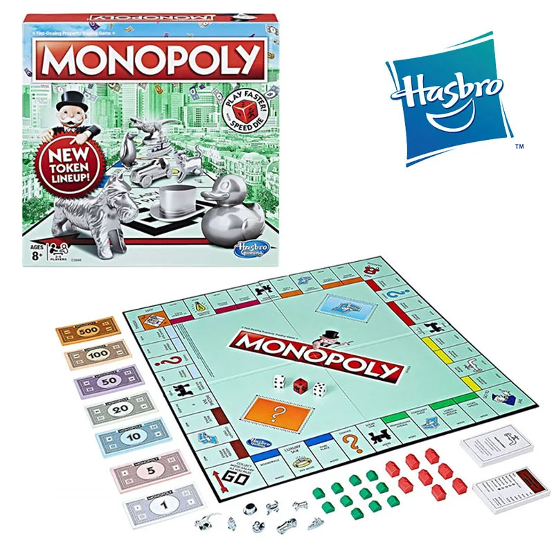 Hasbro монополия Классические быстродействующие товарные карты торговые игры
