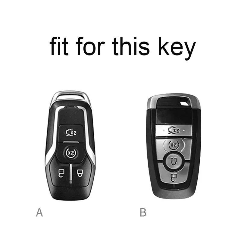 

2020 New Genuine Leather Car Key Cover Case for Lincoln MKC MKZ MKX 2015 2016 2017 Keychain Key Ring