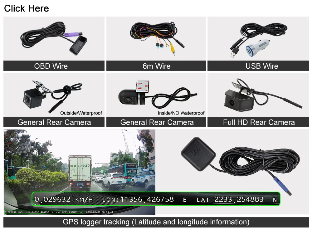 SINOSMART Novatek 96658 автомобильный Wifi DVR для Volvo XC60 XC70 XC90 управление с помощью мобильного телефона ПРИЛОЖЕНИЕ SONY IMX323