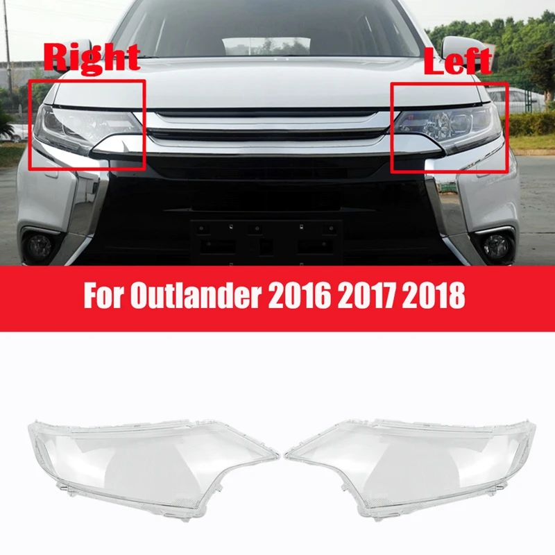 

for Mitsubishi Outlander 2016 2017 2018 Car Headlight Cover Clear Lens Headlamp Lampshade Shell