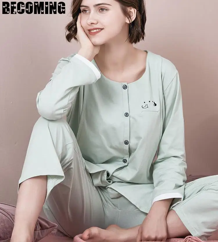 Халат для беременных ночная рубашка Пижама с большим длинным рукавом Ночная