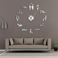 sex love position room wall clock bachelorette game sexy kama sutra diy adult room decorative giant wall watch