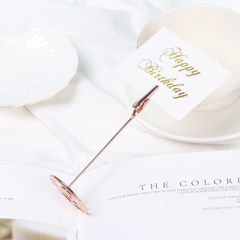 Романтические металлические зажимы для фотографий цвета розового золота