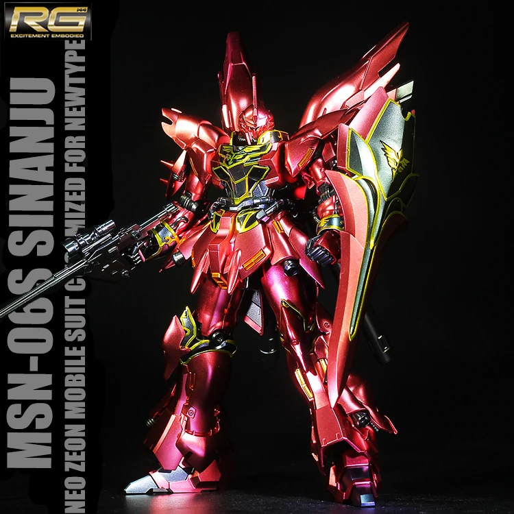 BANDAI RG 1/144 MSN 06S Sinanju воина гундама металлический раскраска игрушки Фигурки до