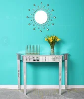 (106 x 38 x 76)cm(L x W x H) Glass Mirrored Makeup Table Dressing Table Dressers