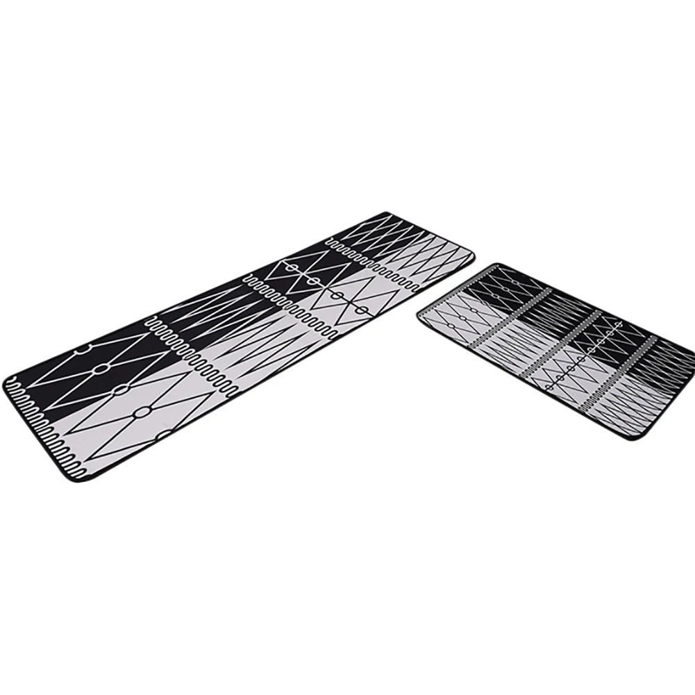 Черные Геометрические черно-белые черные Пантеры кухонный Ковер Напольный