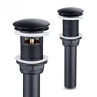 Матовая черная раковина для ванной комнаты, раковина, выдвижная сливная раковина, двойной стиль, раковина для туалетного столика, Слив отходов