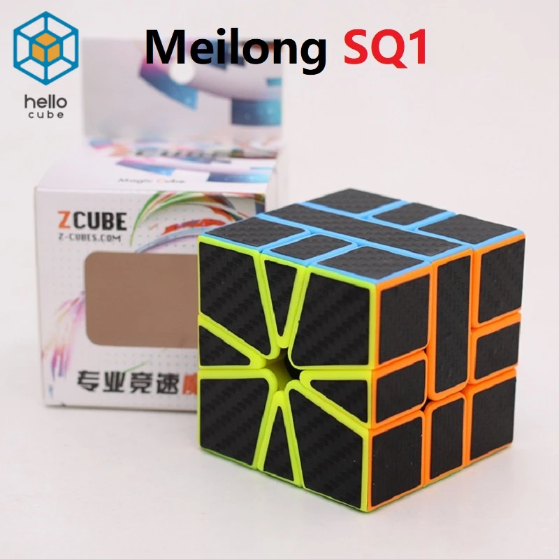 

HelloCube Moyu Mofangjiaoshi Meilong SQ-1 Twist Magic Cube SQ1 Carbon Fiber stickers Magic cube Square 1 Neo Cube Educational
