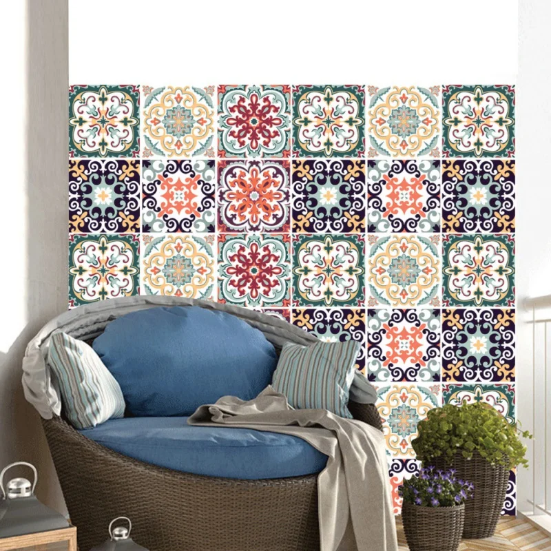 6 шт./компл. декоративные настенные наклейки на плитку самоклеящиеся