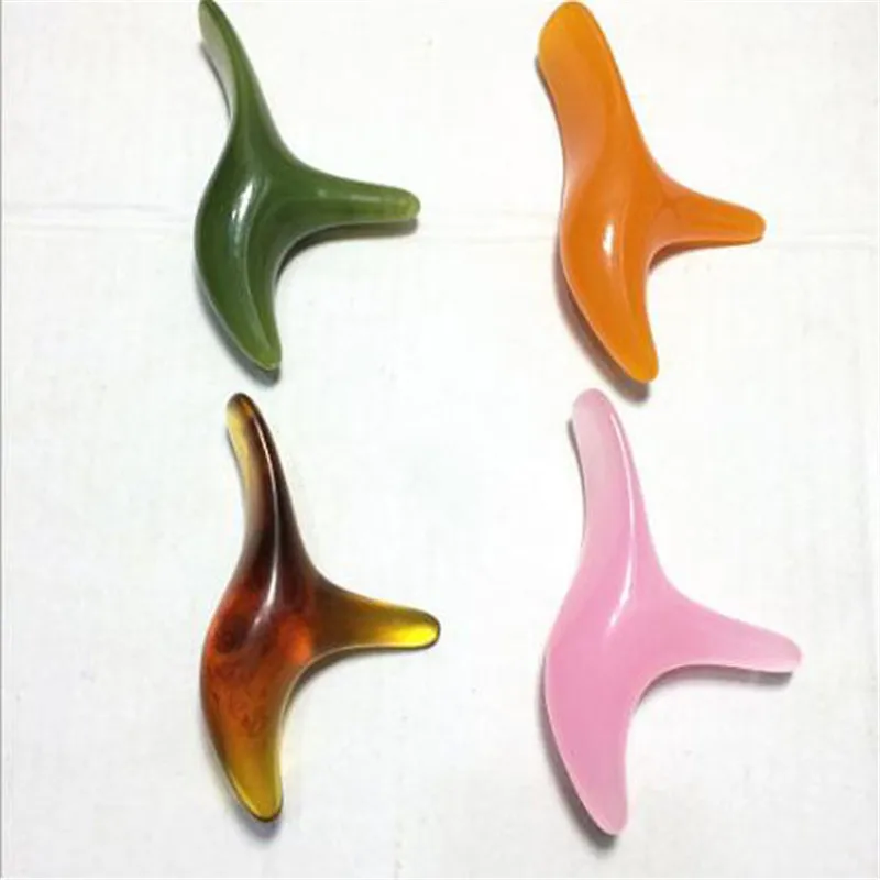 1Pc Feet Care Tool Resin Beeswax Triangle Bird-shaped Foot Acupressure Massager Acupoint Stick Trigeminal Massage Meridian | Красота и
