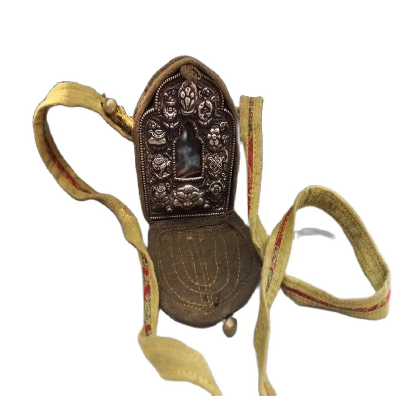 Китайский Старый тибетский рюкзак ниша для статуи Будды|Статуэтки и миниатюры| |