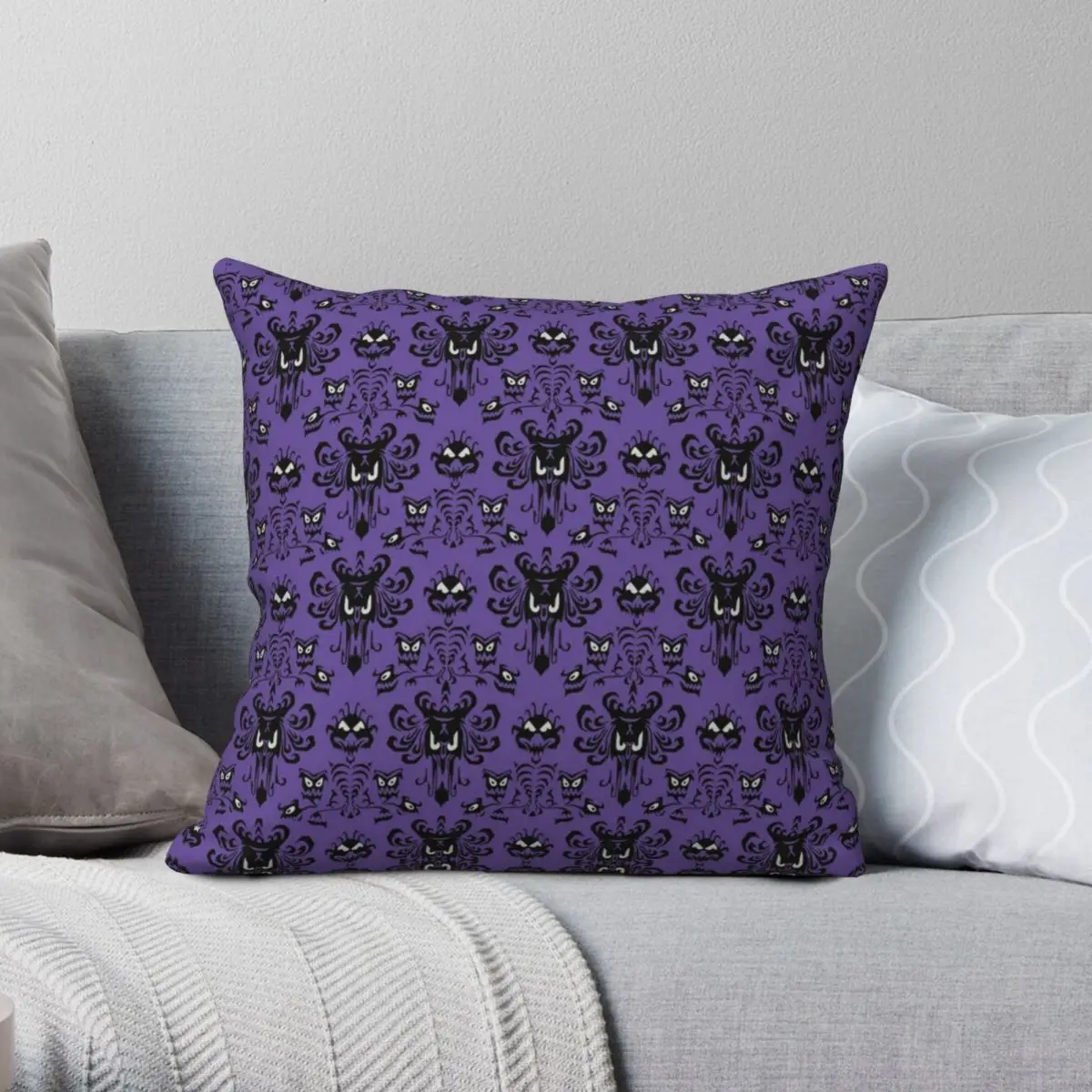 

Haunted Mansion Square Pillowcase Polyester Linen Velvet Printed Zip Decor Throw Pillow Case Home Cushion Cover