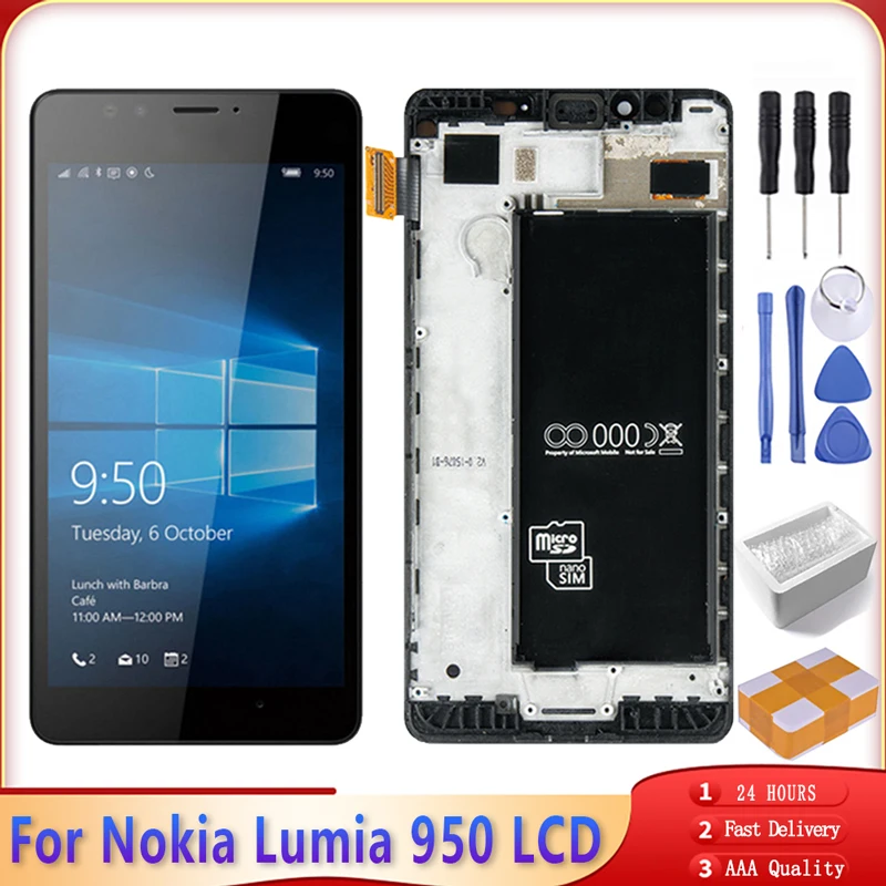 Оригинальный OEM для microsoft Nokia Lumia 950 RM 1118 1104 1106 ЖК дисплей сенсорный экран 5 2 дюймов