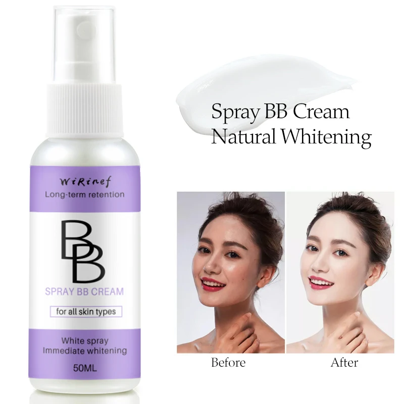 50ml Natural Flawless BB Cream Spray Whitening Moisturizing Concealer Nude Foundation Makeup Face Beauty |
