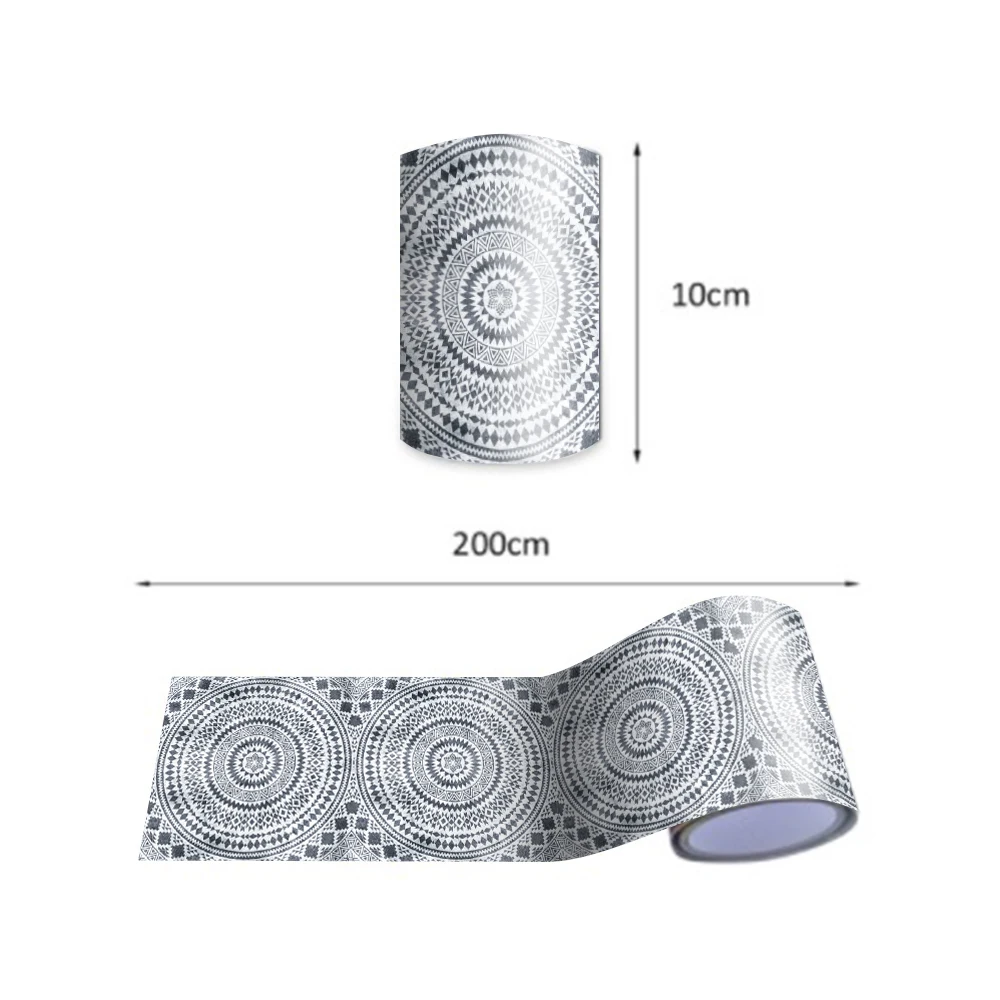 

Funlife Mandala Wall Sticker Self-Adhensive Removable Waterproof Kitchen Tile Stickers Decorative Home Bathroom DIY Wall Border