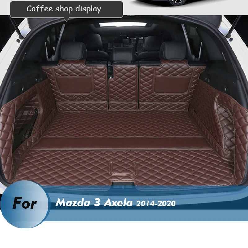 

The Trunk Cargo Leather Liner Car Boot Liner Cargo Compartment Floor Carpet Mud For Mazda 3 Axela 2014-2020